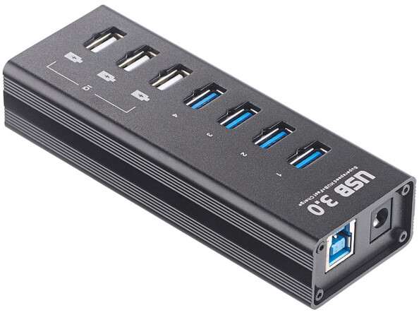 Hub actif avec un boîtier aluminium