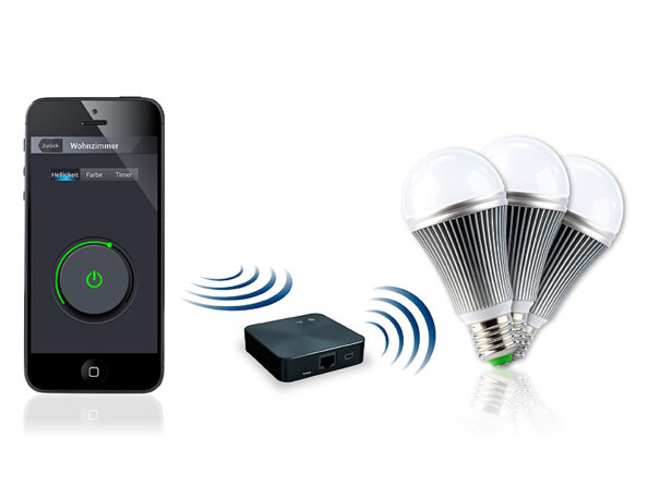 Kit d'éclairage auto : boîtier + 3 ampoules LED E27 blanc