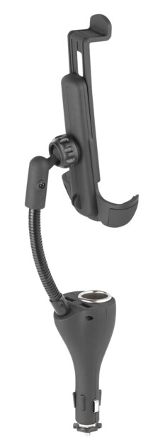 surpport col de cygne universel orientable pour smarphone avec chargeur 12v intégré
