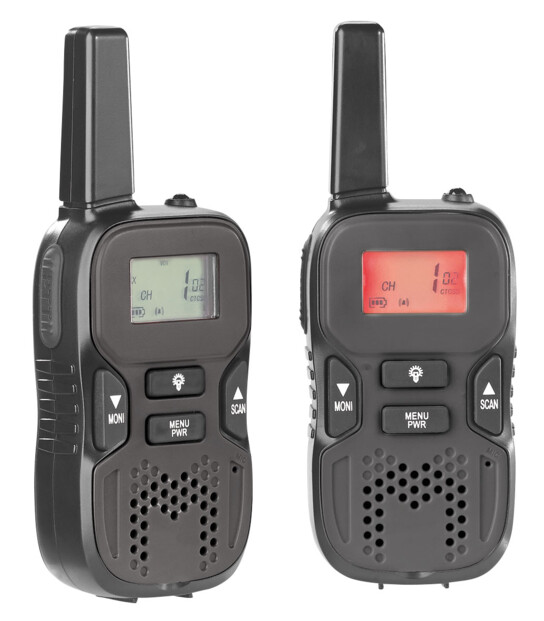 talkie walkie wt-505 moyenne portée 5 km pour sécurité et chantier Simvalley double surveillance