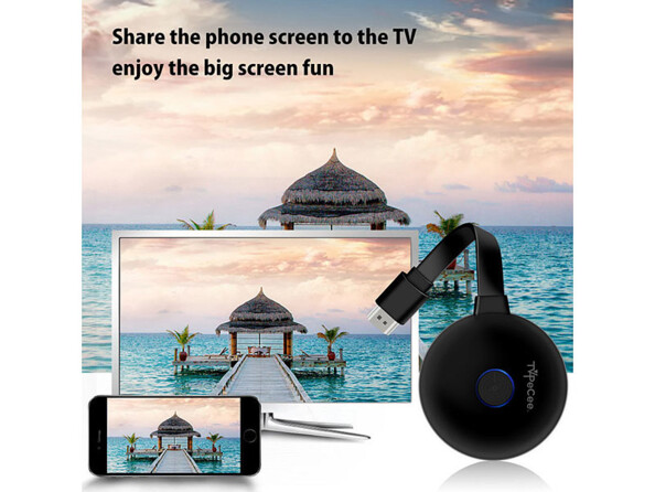 Schéma du dongle HDMI avec comparaison affichage normal et 1080p