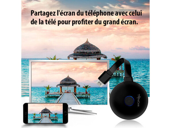 2 adaptateurs HDMI 4K avec Miracast, AirPlay, DLNA MMS-3000