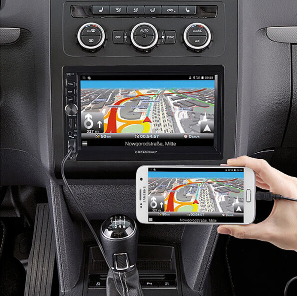 Autoradio 2-DIN avec écran tactile et DAB+ CAS-4455.bt. Fonction mirroring