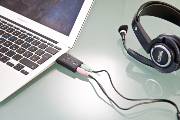 Carte son USB externe à effet 7.1 surround virtuel