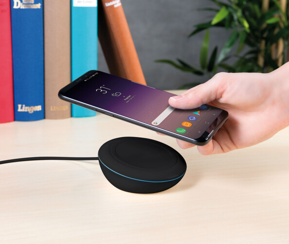 Chargeur rapide à induction pour smartphone compatible Qi, 5/9 V, jusqu'à 10,8 W