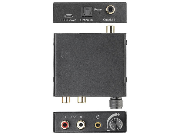 Convertisseur audio numérique vers analogique, câble audio optique, câble Cinch