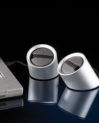 Haut-Parleurs Actifs USB ''Silver Sound Pipe''