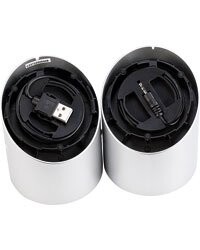 Haut-Parleurs Actifs USB ''Silver Sound Pipe''