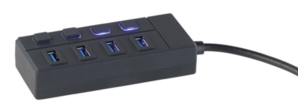Hub USB 3.0 à 4 ports courant de charge jusqu'à 900 mA par port
