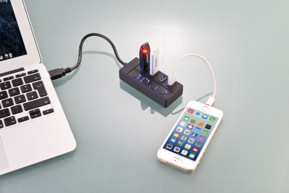 hub usb 4 ports usb 3.0 xystec. Mis en situation avec un pc portable