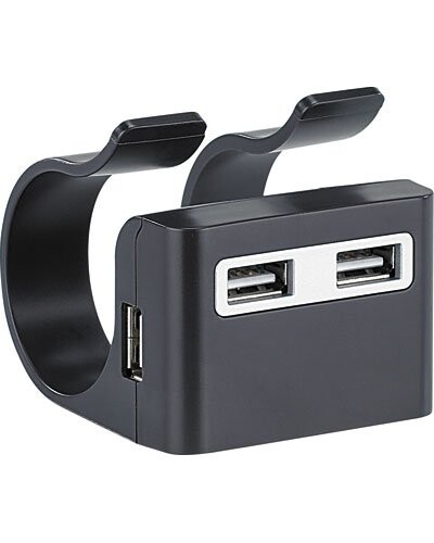 Mini Hub 4 ports USB 2.0 avec pince de fixation