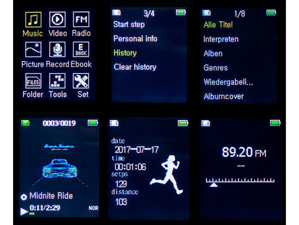 Mini lecteur multimédia nomade DMP-200.bt avec écran couleur - Avec bluetooth