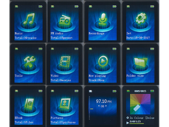 Mini lecteur multimédia nomade DMP-300.bt avec écran couleur - Avec bluetooth