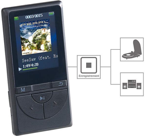 Mini lecteur multimédia nomade DMP-300.bt avec écran couleur - Avec bluetooth