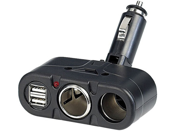 Multiprise allume-cigare avec 2 prises 12V et 2 prises USB 5V, 4.8 A Revolt