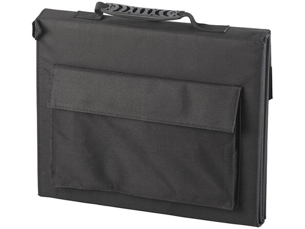 Vue de dos sacoche pour panneau solaire mobile pliable