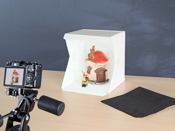 Studio photo professionnel 22 x 23 cm à éclairage LED 20 W - 1 bande LED