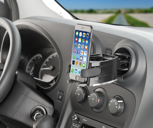 Support 2 en 1 automobile pour smartphone et boisson