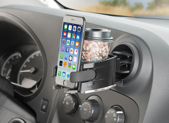 Support 2 en 1 automobile pour smartphone et boisson