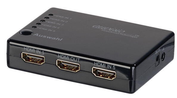 Switch HDMI à 5 ports vue sur les 3 ports HDMI