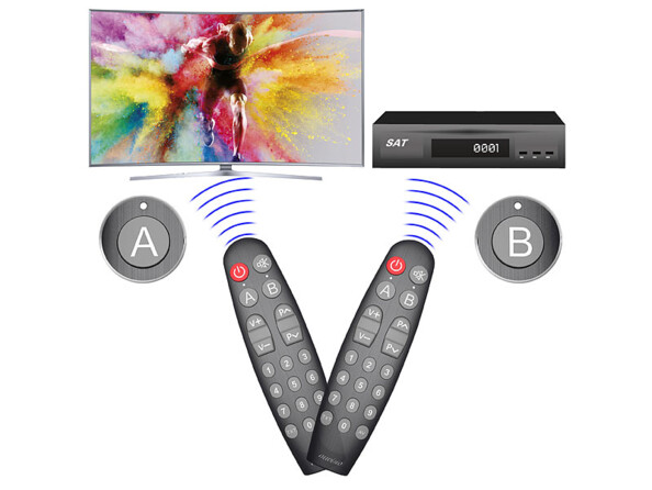 Télécommande universelle programmable 5 en 1 à larges touches, par Auvisio