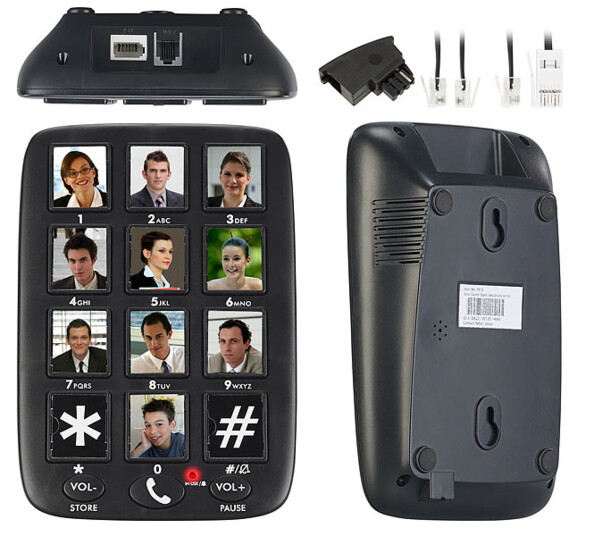 module téléphonique avec numérotation rapide vue sous tous les angles