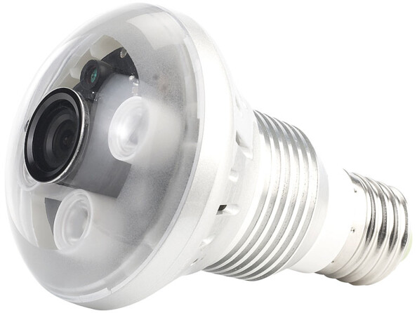 Ampoule à LED 3 W E27 avec caméra furtive OctaCam intégrée.