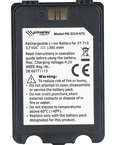 Batterie supplémentaire 1300 mAh pour téléphone ''XT-710''