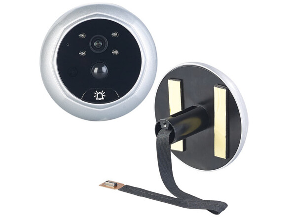 Caméra judas numérique avec enregistrement vidéo VTK-200. Veille automatique de la caméra au bout de 10/20/30 s d'inactivité