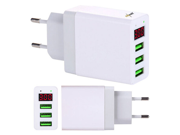 Chargeur secteur avec 3 ports USB.. Multiples vues