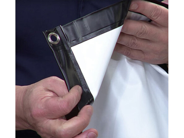Écran de Projection Pliable. Oeillets métalliques pour une mise en place rapide
