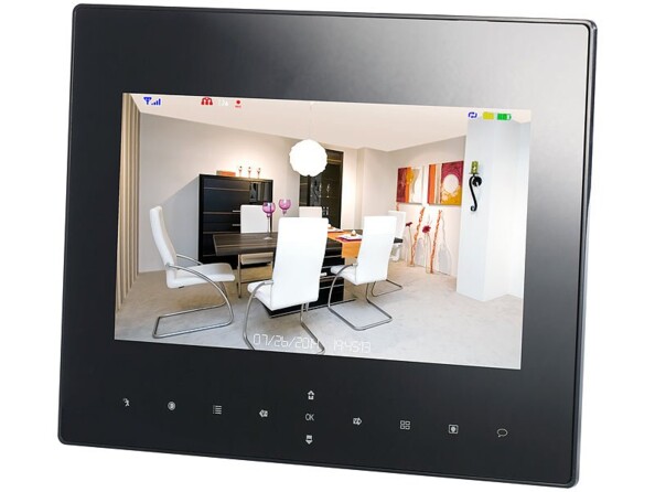 Moniteur 9'' de surveillance affichant une piece