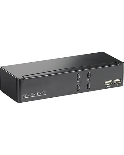 Switch Kvm Pour 2 Pcs avec Dvi/Vga et Audio Stereo