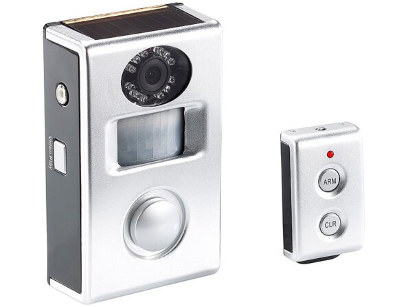 Système d'alarme solaire avec capteur PIR et enregistrement