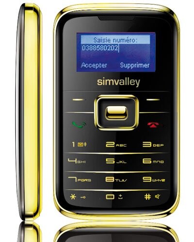 Téléphone miniature ''Pico Inox RX-180 Gold V4''