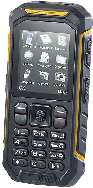 téléphone portable outdoor double sim avec fonction talkie walkie XT-820 simvalley