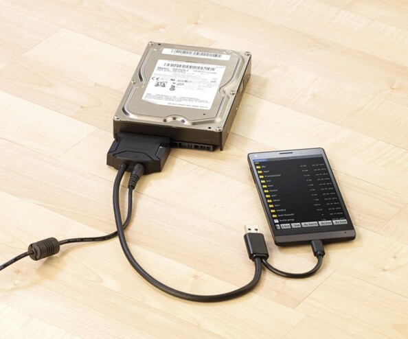 Adaptateur disque dur SATA vers USB 3.0 avec fonction OTG