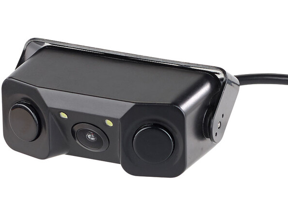 Caméra de recul additive grand angle 120° avec detection ultrasons et vision nocturneled lescars
