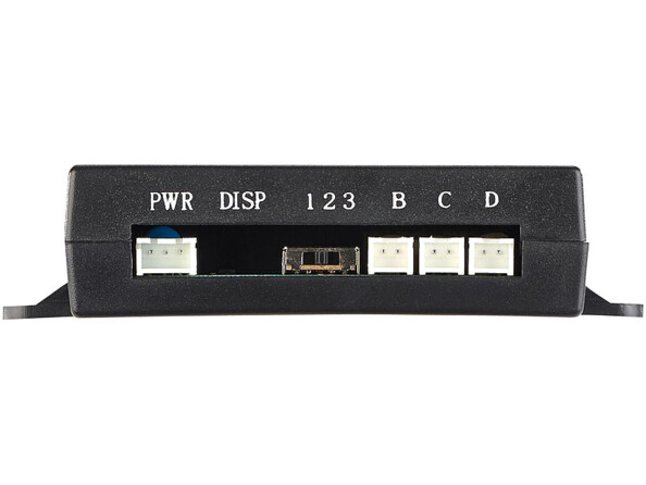 Équipement complet avec 3 capteurs à ultrasons intégrés dans le support pour plaque d'immatriculation