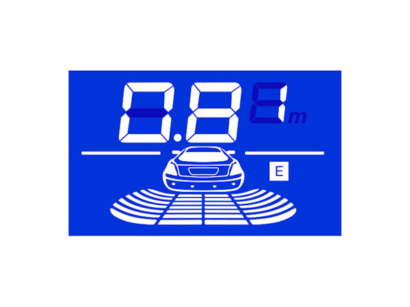 Écran LCD, diagonale 7,8 cm (3,1") pour ce radar de recul