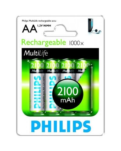 Philips Accus Nimh Type Aa, 2 100 Mah - Lot de 4