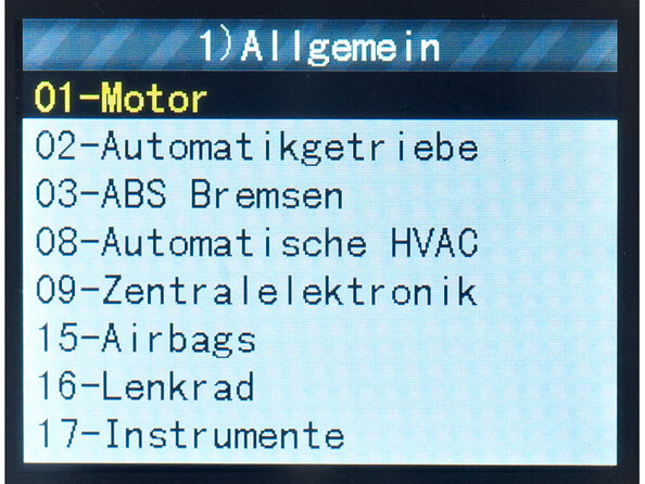Appareil de diagnostic OBD2 pour groupe Volkswagen OD-350.dis