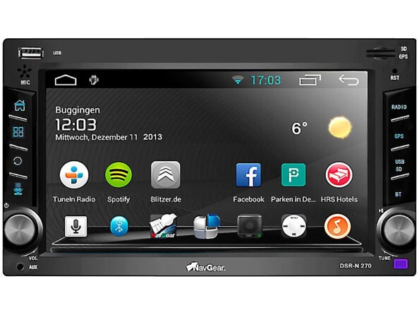 Autoradio Android 2 DIN ''DSR-N 270'' avec cartes GPS Europe de l'ouest