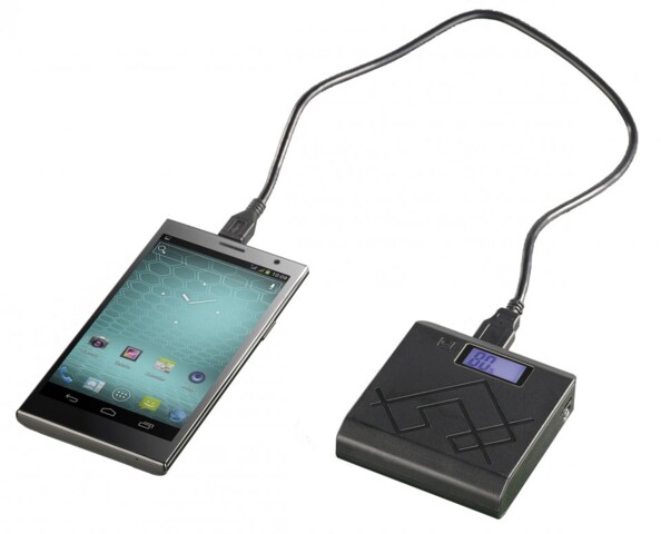 Batterie de secours USB 6600 mAh avec écran LCD et lampe à LED