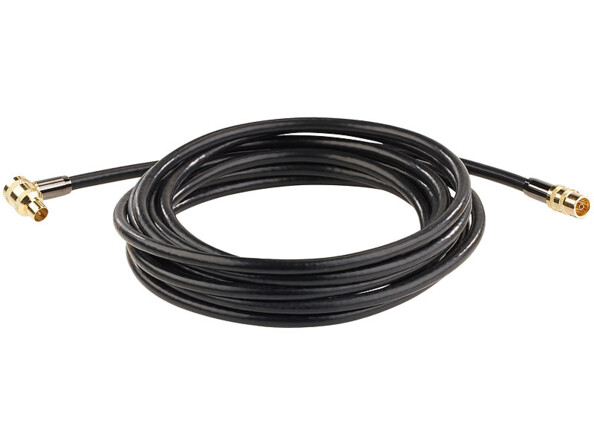 Câble antenne coaxial HDTV Premium 105 dB à connecteur coudé 90° - 5 m