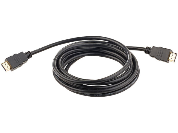 Câble HDMI avec contacts dorés pour une qualité de transmission optimale