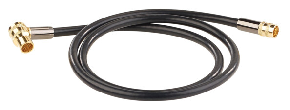 Câble satellite (fiches F) HDTV 105 dB à blindage renforcé - Coudé - 1 m