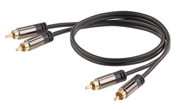 cable audio cinch male vers cinch mâle connecteurs dorés 24 carats cable en cuivre double blindage 50cm