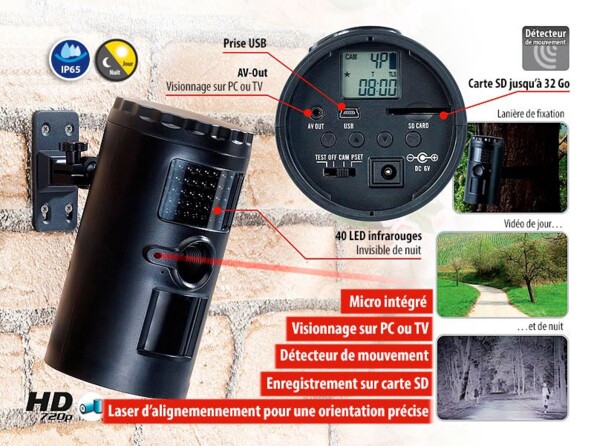 Caméra de surveillance extérieure HD IRC-100