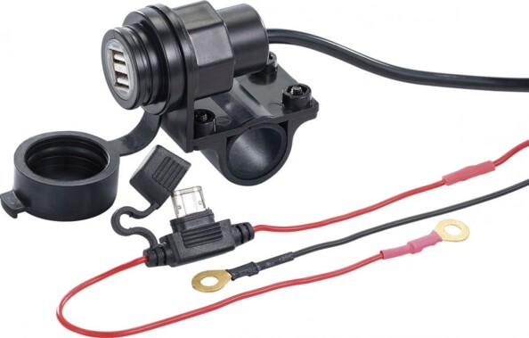 Chargeur USB pour moto 12 / 24 V - 2,1 A